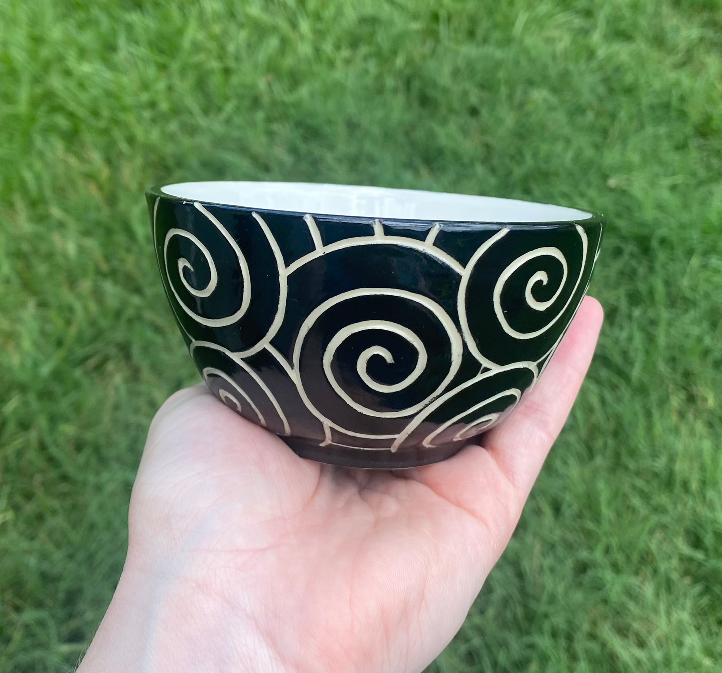 Hand Carved Swirl Bowl