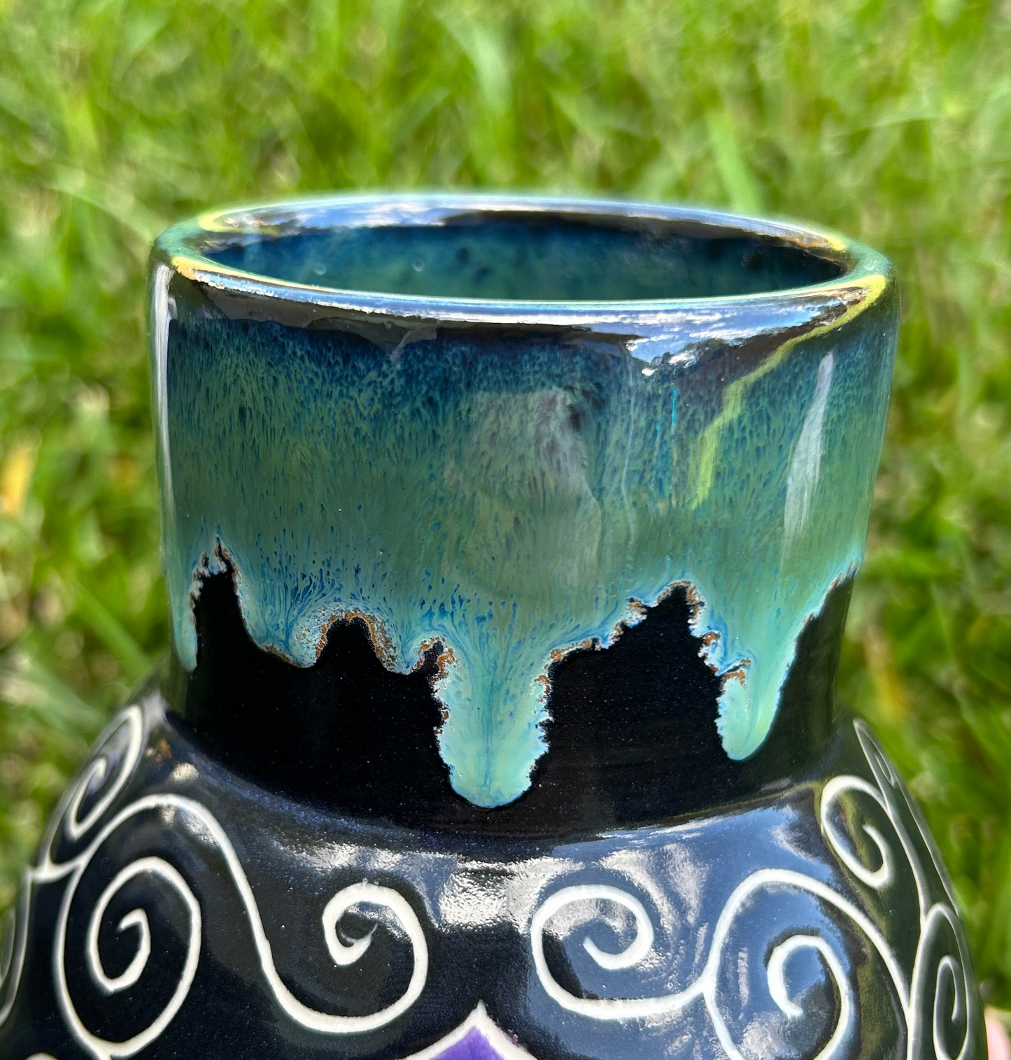 Hand-Carved Witches Brew Potion Bud Vase