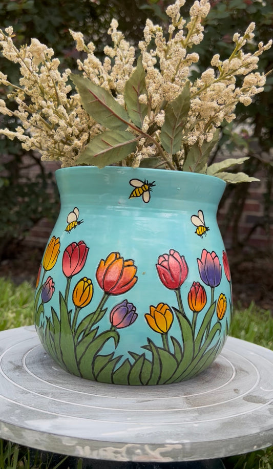 Ombre Tulip Vase