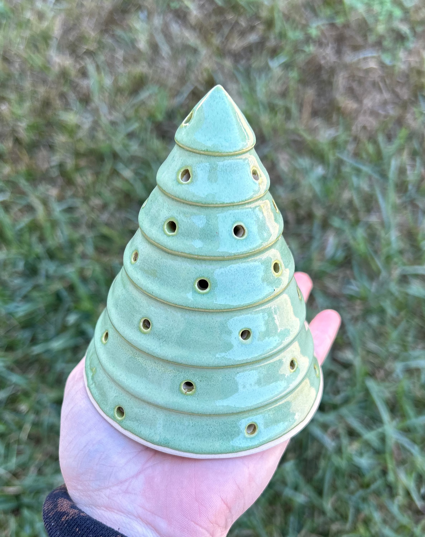 Green Christmas Tree Luminary