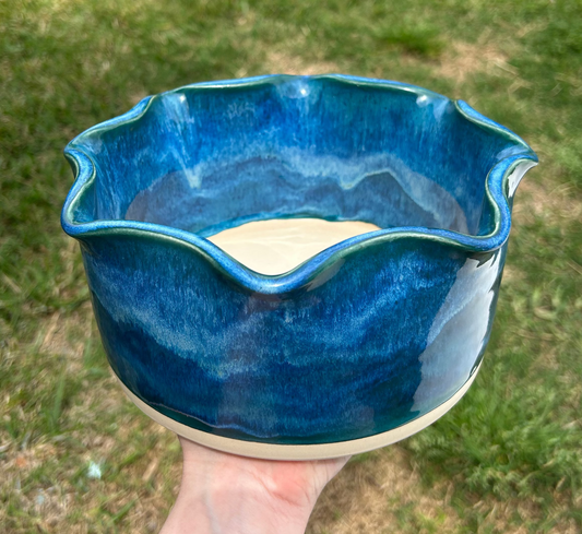 Blue Wavy Planter